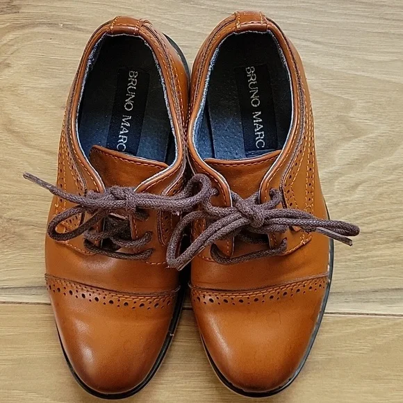 *3/$15* Bruno Marc Brown Boys Dress Shoes Size 10 - Picture 2 of 10